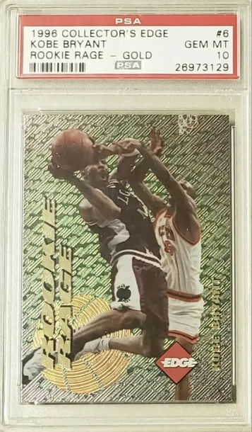 1996 Collectors Edge Kobe Bryant Rookie Rage Gold #6 PSA 10 Gem Mint *pop 14
