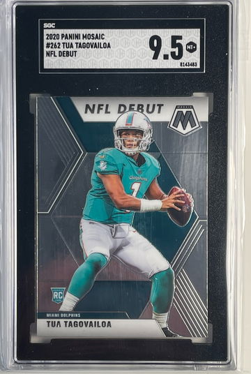 2020 Panini Mosaic Tua Tagovailoa NFL Debut SGC 9.5