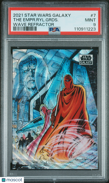 2021 Topps Chrome Star Wars Galaxy The Empr. Ryl. Grds. #7 Wave Refractor PSA 9