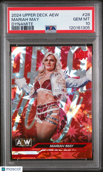 2024 Upper Deck Aew Mariah May #28 Dynamite /149 Rookie PSA 10