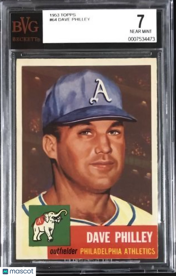 1953 Topps Dave Philley #64 [Base] Base Set BVG 7