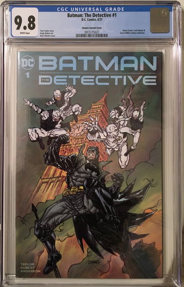 BATMAN THE DETECTIVE # 1  DC COMICS  2021  VARIANT COVER!!  CGC 9.8 WHITE!!