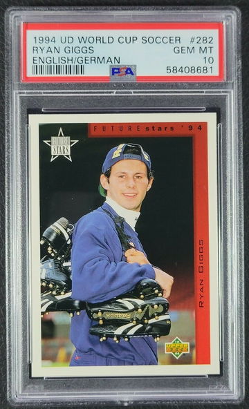 1994 Upper Deck World Cup #282 Ryan Giggs Future Stars RC PSA 10 GEM MT POP 2!