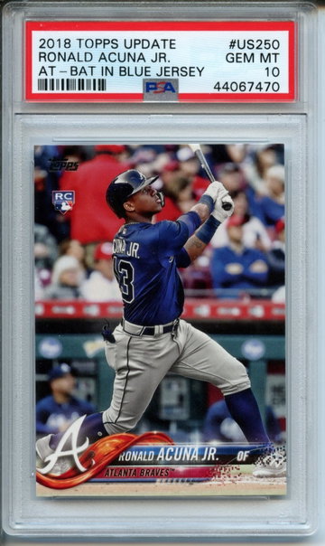 2018 Topps Update Ronald Acuna Jr #US250 PSA Gem Mint 10