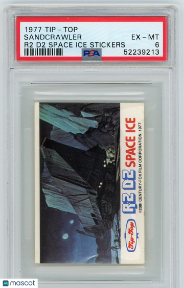 1977 Tip-Top R2 D2 Space Ice Stickers Sandcrawler PSA 6