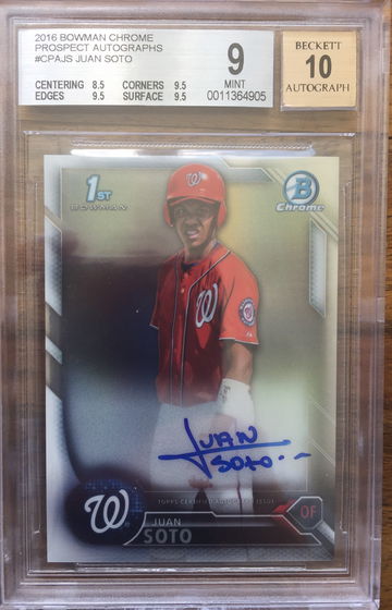 Juan Soto bgs 9 auto 10