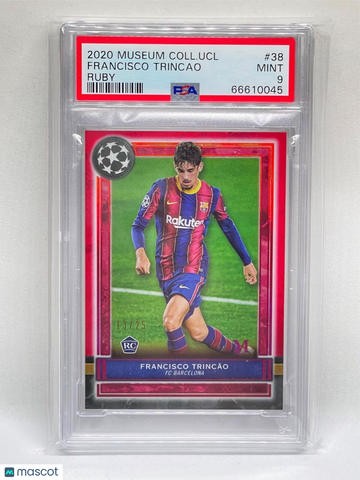 2020 Topps Museum Collection UEFA Champions League Francisco Trincao #38 Ruby PSA 9
