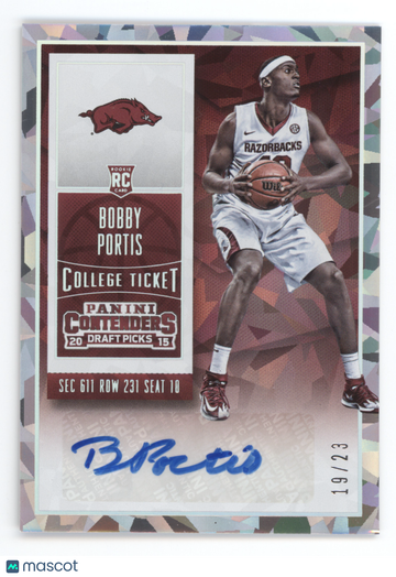 2015 Panini Contenders Draft Picks Autographs Bobby Portis #105 Cracked Ice /23 RC