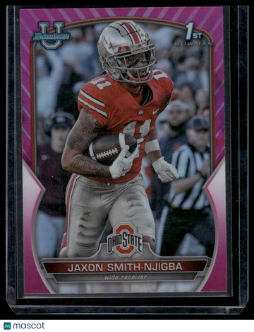 2022 Bowman University Chrome Jaxon Smith-Njigba #78 Pink Refractor