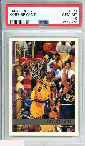 1997 TOPPS KOBE BRYANT #171 LOS ANGELES LAKERS 2ND YEAR MAMBA PSA 10 GEM MT