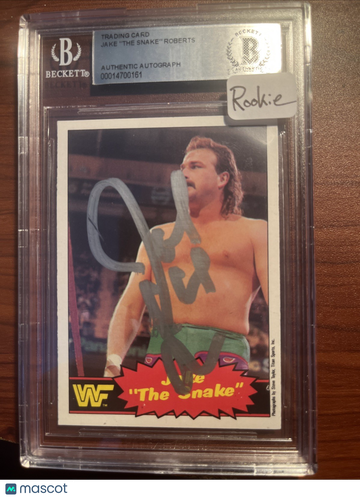 1985 O-Pee-Chee WWF JAKE THE SNAKE ROBERTS Jake "The Snake" Roberts #33 [Base] Rookie BAS