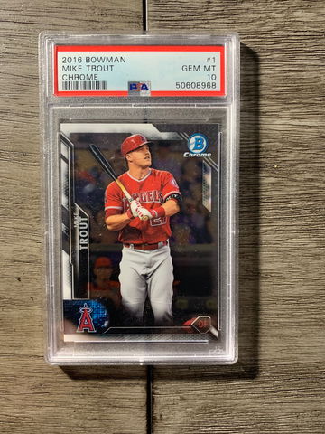 2016 Bowman Chrome Mike Trout PSA 10