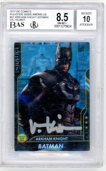 Val Kilmer 2017 DC Comics Injustice Gods Among Us IP BAS Certified Auto 8.5/10 Arkham Knight Batman