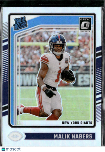 Malik Nabers 2024 Panini Donruss Optic Prizm New York Giants