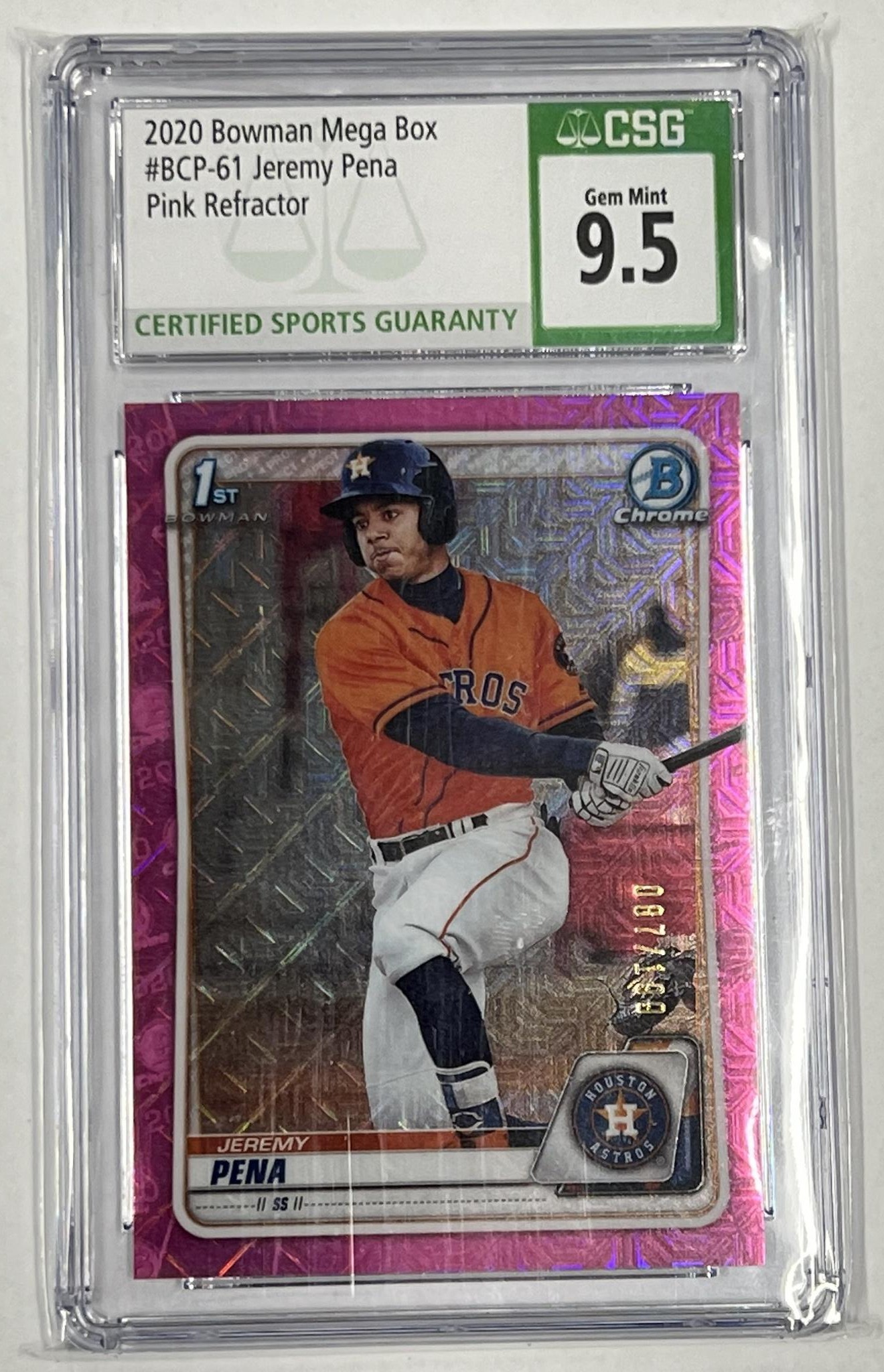 2020 Bowman Mega Box Jeremy Pena Pink Mojo /199