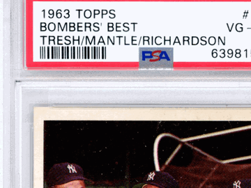 1963 Topps Mickey Mantle #173 Tresh Mantle Richardson PSA 4