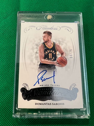 2017 flawless domantas sabonis on card auto 4/25