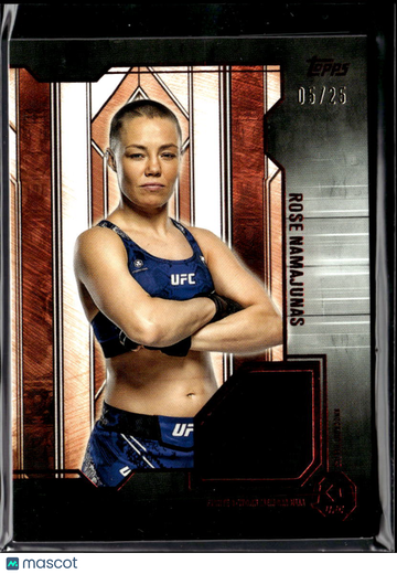 Rose Namajunas 2025 Topps UFC Knockout Knockout Relics Card Black /25