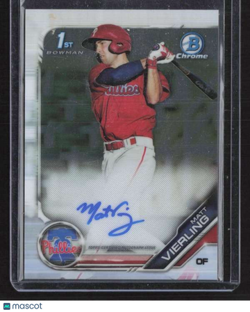 2019 Bowman - Chrome Prospect Autographs Matt Vierling #CPA-MV