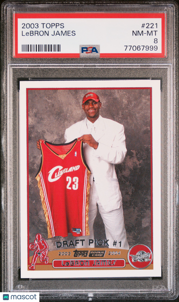 2003 Topps LeBron James #221 Rookie RC PSA 8