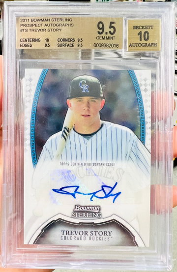 2011 Bowman Sterling Trevor Story Auto BGS 9.5/10 +