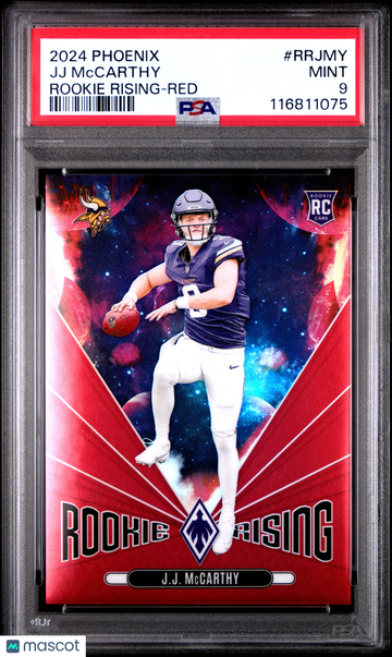 2024 Panini Phoenix Rookie Rising JJ Mccarthy #RRJMY Red PSA 9