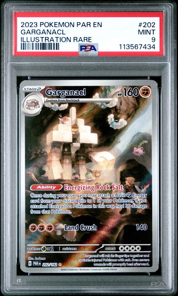 2023 Pokemon Scarlet and Violet Paradox Rift Illustration Rare Garganacl #202 PSA 9