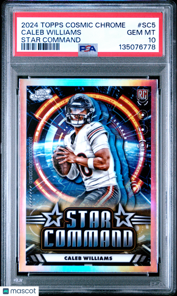 2024 Topps Cosmic Chrome Star Command Caleb Williams #SC5 Rookie PSA 10
