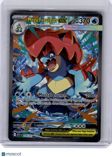2026 Pokemon—Mega Feraligatr ex #274 Ascended Heroes—Special Illustration Rare Holo
