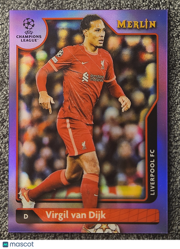 2021 Topps Merlin Virgil van Dijk #103 Purple Refractor /15
