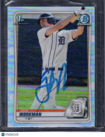 2020 Bowman Draft Gage Workman #BD-33 Chrome Refractor Auto
