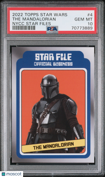 2022 Topps Star Wars Nycc Star Files The Mandalorian #4 PSA 10