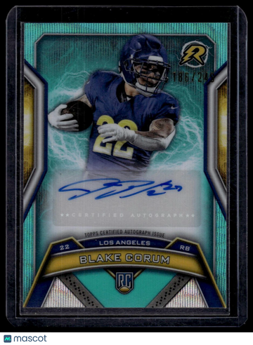 2024 Topps Resurgence Blake Corum #RRS-BC Resurgence Rookie Signatures Aqua Surge SN AU