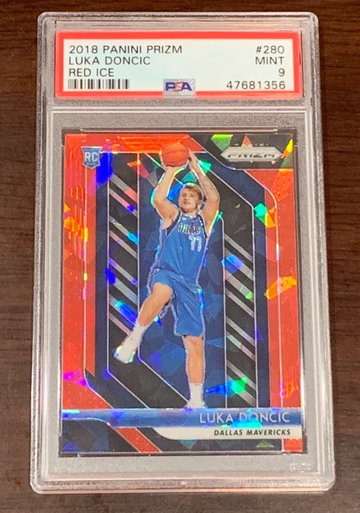 2018 Prizm Luka Doncic Red Ice PSA 9