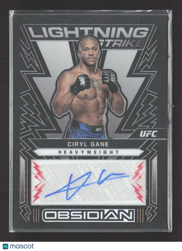 2023 Panini Chronicles Obsidian Lightning Strike Ciryl Gane #OL-CGN Auto