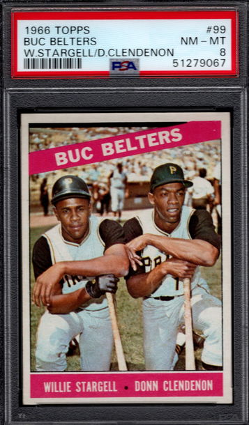 1966 Topps #99 Buc Belters Stargell Clendenon PSA 8 NM-MT Pirates HOF