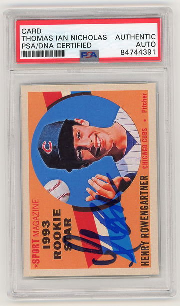 Thomas Ian Nicholas "Rookie of the Year" Signed Card