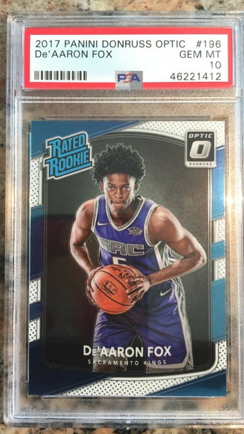 New listing
		DE’AARON FOX 2017-18 DONRUSS OPTIC ROOKIE PSA 10 - QTY AVAILABLE