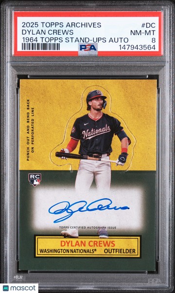 2025 Topps Archives 1964 Topps Stand-Ups Autographs Dylan Crews #DC PSA 8