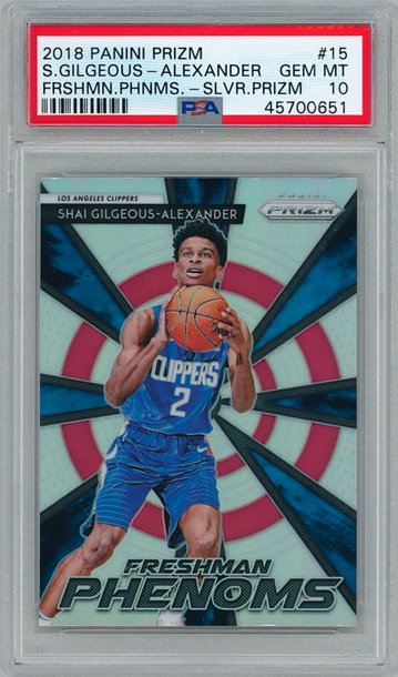 Shai Gilgeous Alexander 2018 Prizm Freshman Phenoms Silver