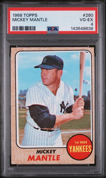 1968 Topps Mickey Mantle #280 PSA 4