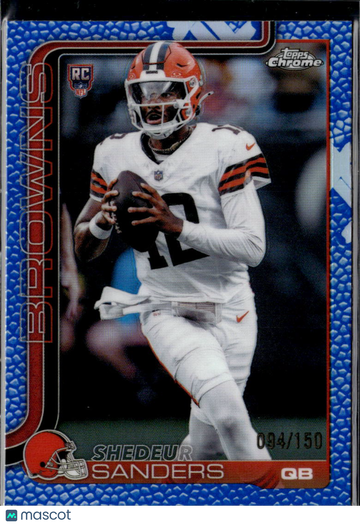 2025 Topps Chrome Shedeur Sanders #315 Blue Prizm /150 RC
