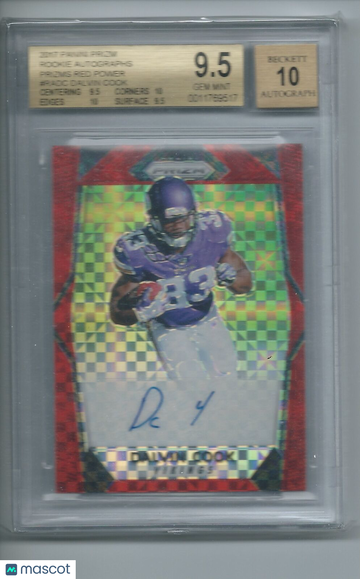 2017 Panini Prizm Dalvin Cook #RADC BGS 9.5 Auto 10