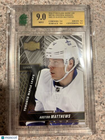 2016-17 Fleer Showcase Auston Matthews Rookie MNT 9