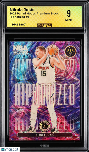 2023 Panini Hoops Premium Stock Hipnotized Nikola Jokic #1 MBA 9