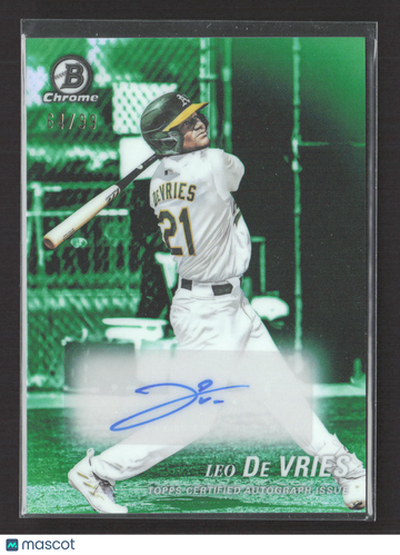 2025 Bowman Draft Baseball Leo De Vries #AA-LDV Green Refractor /99