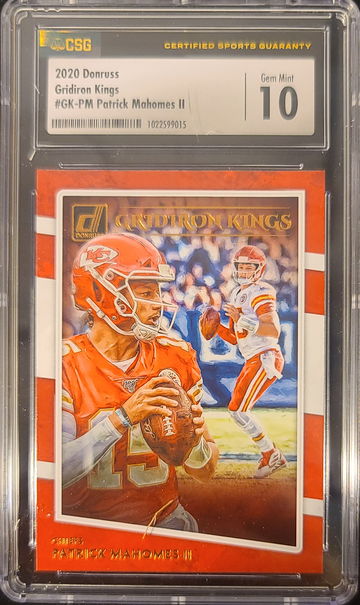 2020 Donruss #GK-PM Patrick Mahomes II Gridiron Kings Chiefs CSG 10 Gem Mint
