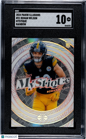 2024 Panini Illusions Roman Wilson #21 Mystique Rainbow SGC 10