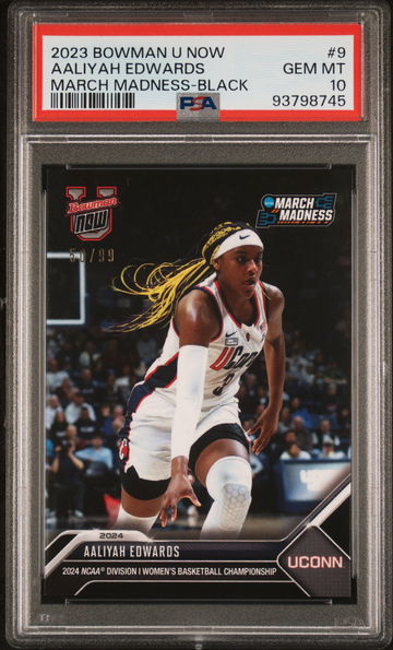 2023 BOWMAN U NOW MARCH MADNESS AALIYAH EDWARDS BLACK #9 PSA 10