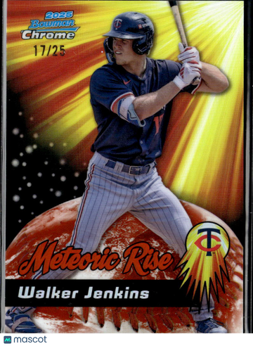 2025 Bowman Chrome Meteoric Rise Walker Jenkins #MR-6 Gold Refractor /25